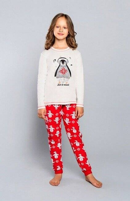 Pijama de bumbac Malika pentru fete Italian Fashion- ecri