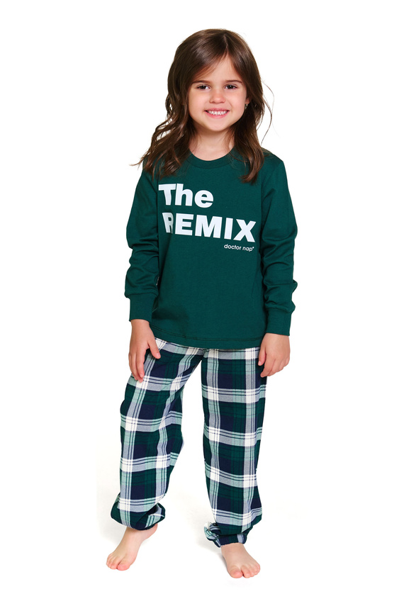 Doctor Nap 7342 – Pijamale unisex pentru copii „The Remix” | Colecție de familie, producție poloneză - bleumarin