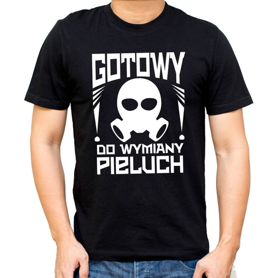 SKU M27 Tricou Moocha New Dad „Ready to Change Diapers”, negru