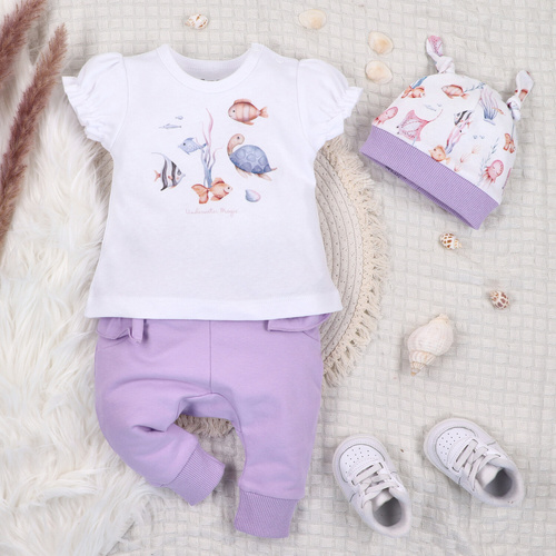 ABN-5483 Tricou pentru bebeluși Underwater World Nini – bumbac organic pentru fete