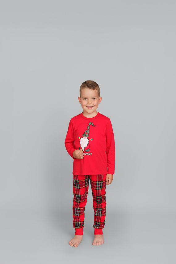 Narvik Pijama pentru băieți Italian Fashion- roșu/print 