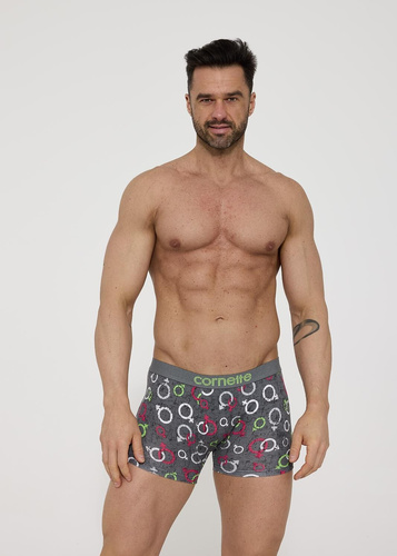 Boxeri High Emotion 508/165 Cornette – Boxeri bărbătești din bumbac cu design colorat și bandă cu logo