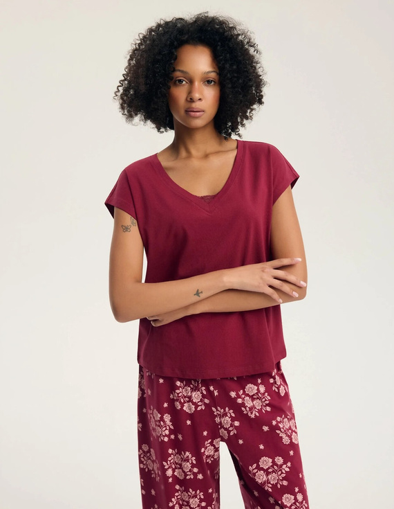 Henderson Greta 45405 Pijamale damă 100% bumbac dantelă pantaloni lungi
