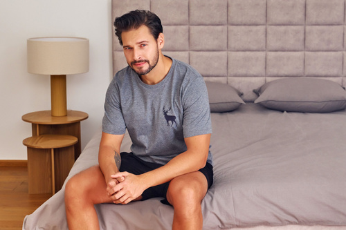 7235 Pijamale pentru bărbați Doctor Nap - gri închis