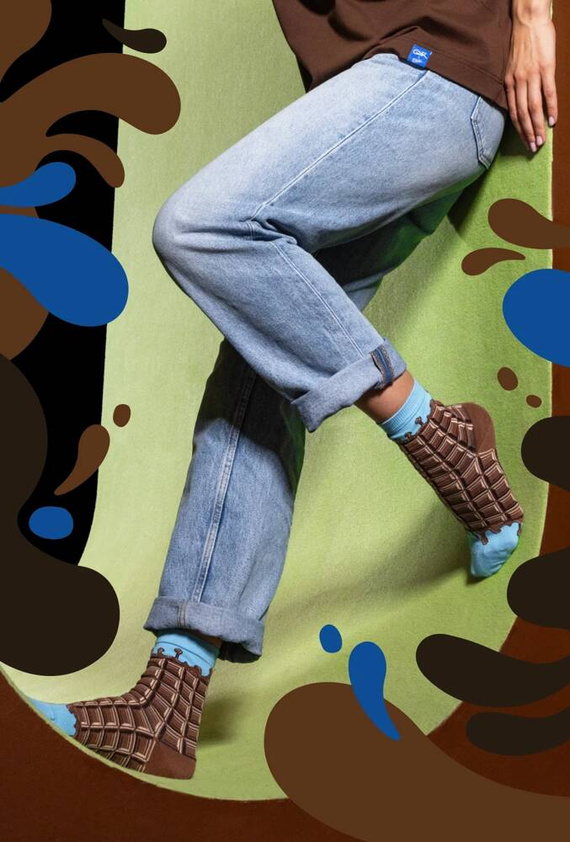 U04.WED Șosete unisex Gatta Wedel - milky choco 02/13E