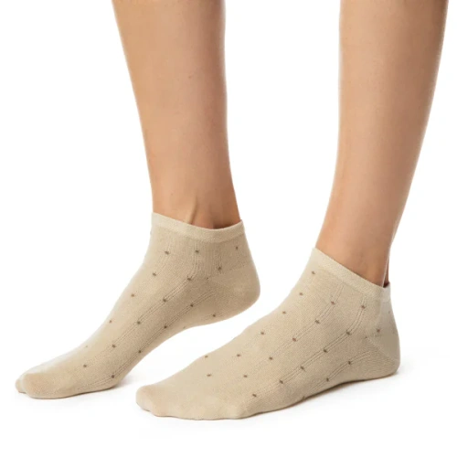 Șosete scurte damă Steven 114 Summer bumbac subțiri pentru sneakers bej 176