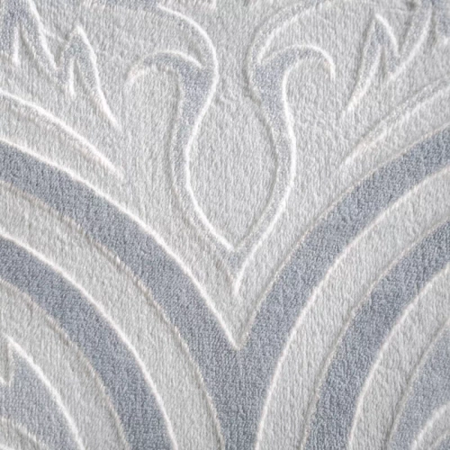 Lenjerie de pat din velur Flano 5, ornamente Euro perdele, gri