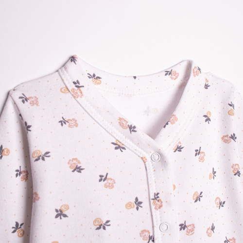 220031 Salopetă bebe Nicol bumbac 100% flori cu botoșei