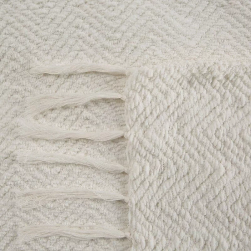 Milo Pătură cuvertură de pat cu franjuri Eurodraperii albe