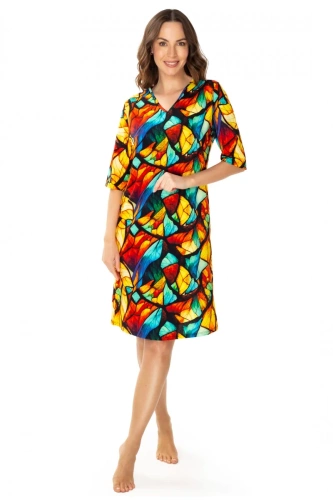 86678 Cămașă de noapte Vitrage Seagull, imprimeu colorat