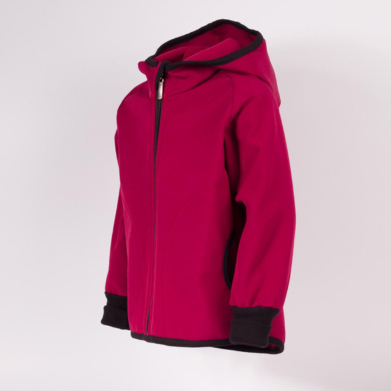 229002 Nicol Geacă softshell pentru fete cu glugă, polar, reflectorizantă - bordo