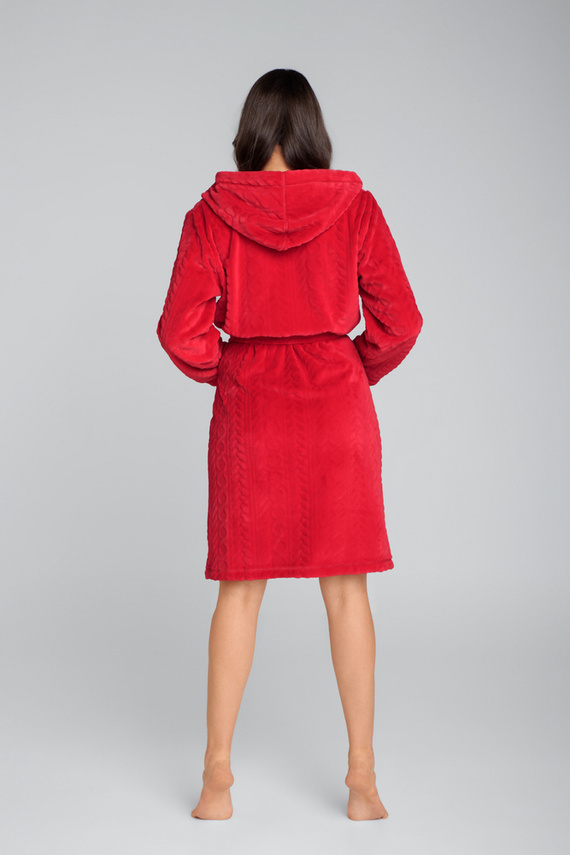 Halat din fleece pentru femei Zala Italian Fashion - roșu 