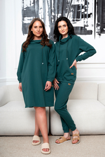 Malmo tunică cu mânecă lungă pentru femei Italian Fashion - verde