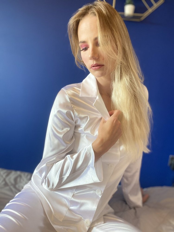 934 Pijama pentru femei Classic Forex - perlă/perlă