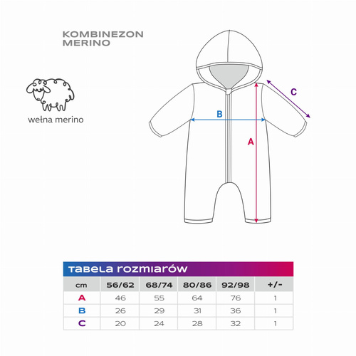 Salopă pentru bebeluși Eevi din lână merinos – bleumarin, moale și respirabilă