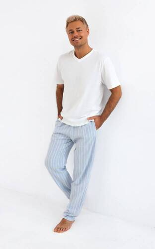 Pijama pentru bărbați David Sensis - perlă