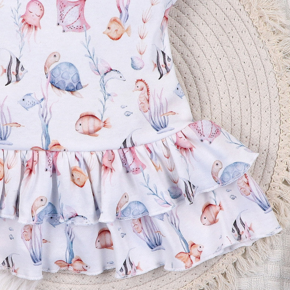 ABN-5486 Rochie pentru bebeluși Underwater World Nini – bumbac organic, ușor și moale