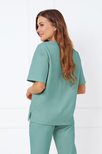 Caro Bluză cu mânecă scurtă Italian Fashion - salvie 