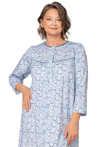 204 Cămașă de noapte cu fermoar Bogna II Martel - albastru 26