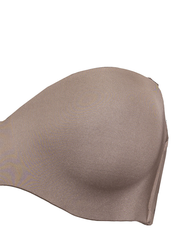 1580 Fantastic sutien push-up - bandeau, microfibra Sielei, gri
