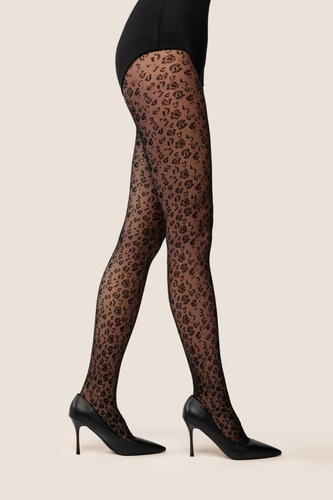 Dres Gabriella Leonia 20 den leopard – fin, transparent, modern