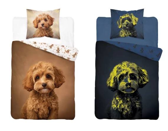 5421 O lenjerie de pat din bumbac Rudy Piesek care strălucește în întuneric Detexpol