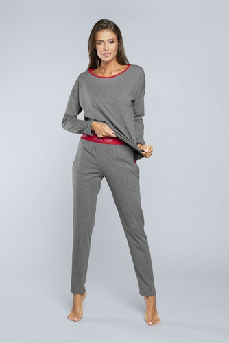 Accent Femeii pijamale lungime. mânecă, lungime. pantaloni Italian Fashion - melange închis