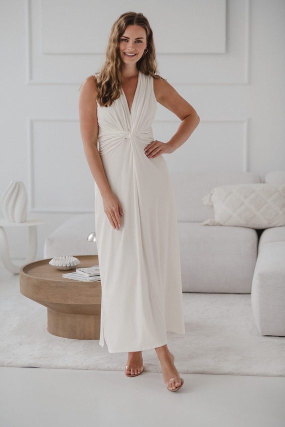 Loop maxi rochie de maternitate si alaptare Milk&Love cream