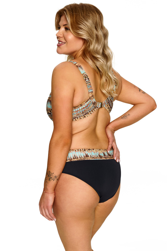 Slip de baie Lupoline Nicole clasic pentru femei, cu model, negru