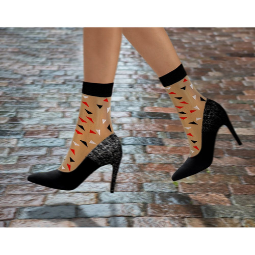 Șosete de damă din nailon Sesto Senso, triunghiuri, negre