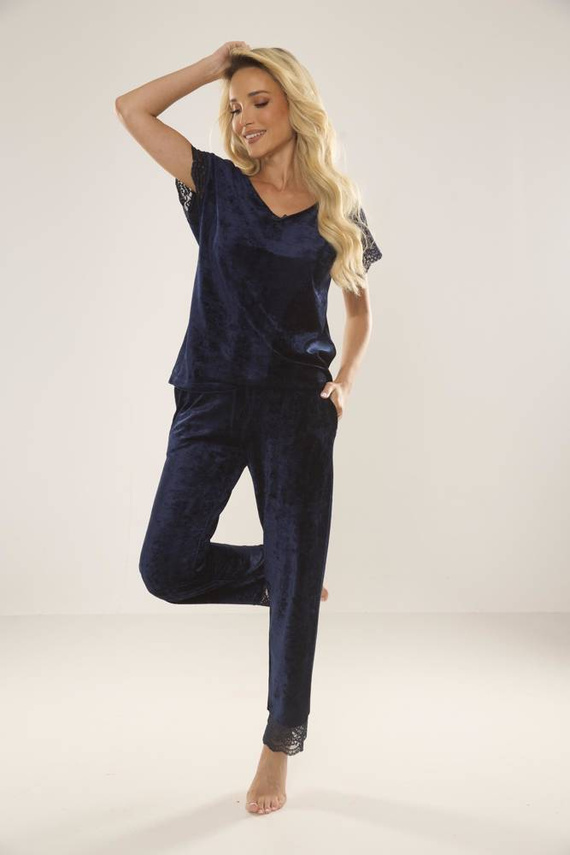 631 Milagros Pijama de damă Forex - albastru marin