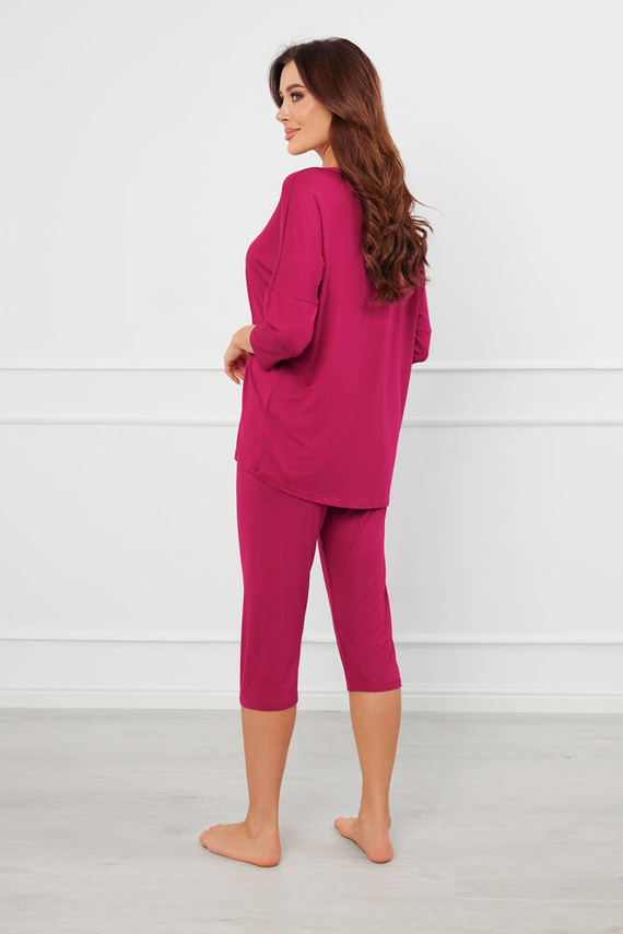 Pijama 3/4 pentru femei Natura Italian Fashion - vin