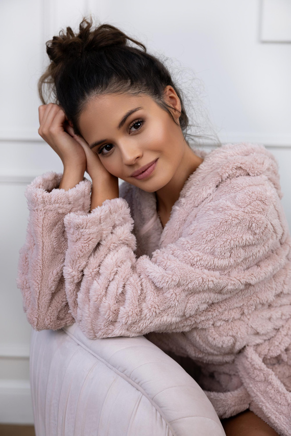 Halat de baie Giulia Sensis pentru femei - Roz prăfuit