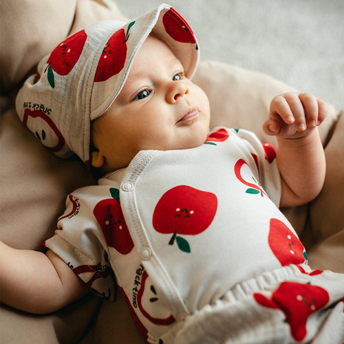 Body bebeluși Eevi Snack Time mânecă scurtă bumbac elastic comod