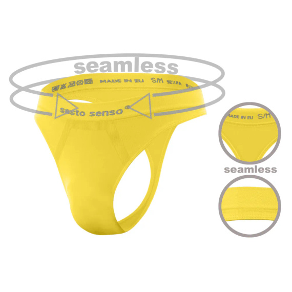 CL13 Tanga fără cusături pentru bărbați Sesto Senso galben