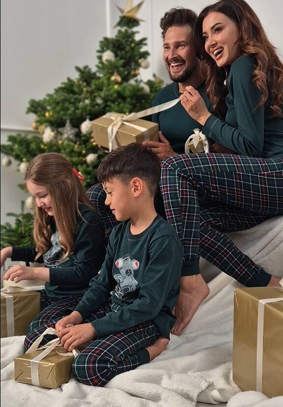 Foggia Pijama de damă cu mânecă lungă, pantaloni lungi Italian Fashion - verde/print 