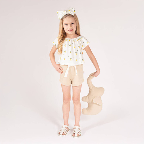 212138 Bluză cu mâneci scurte „Tola” Nicol - crem