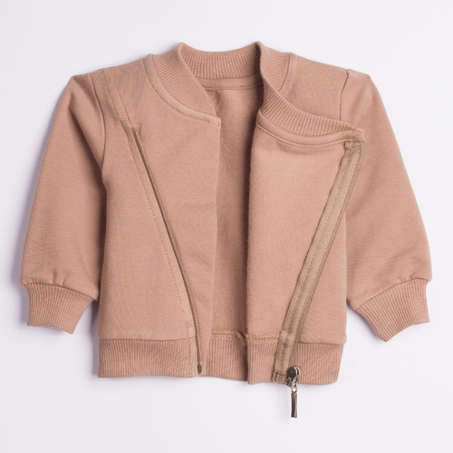 227273 Nicol BENEK Bluza băieți ramonescă maro bumbac cu fermoar