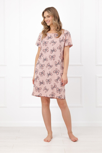 Italian Fashion Silano cămașă de noapte damă 100% bumbac mânecă scurtă confortabilă
