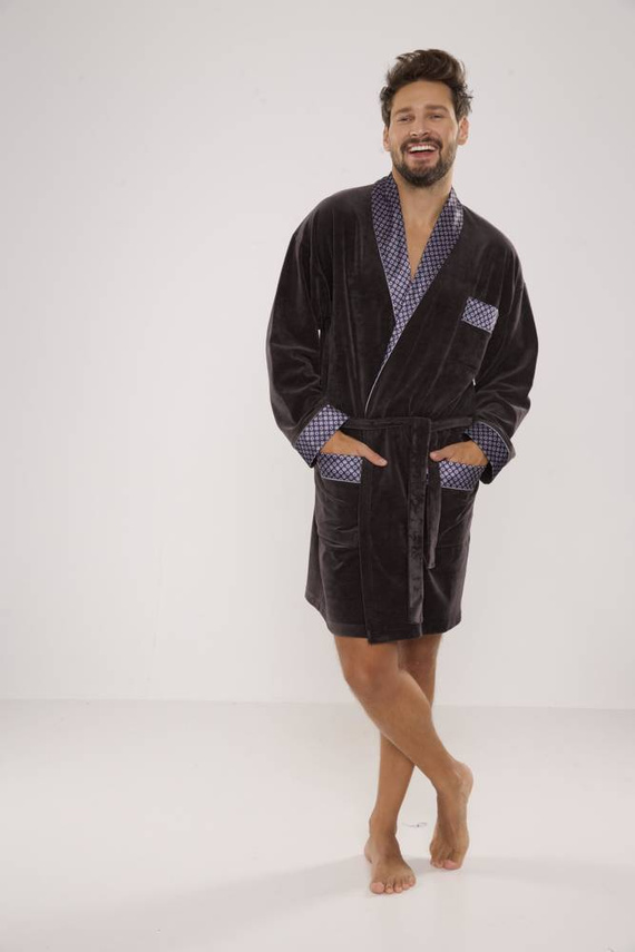 772 Bonjour halat de baie forex pentru bărbați - grafit