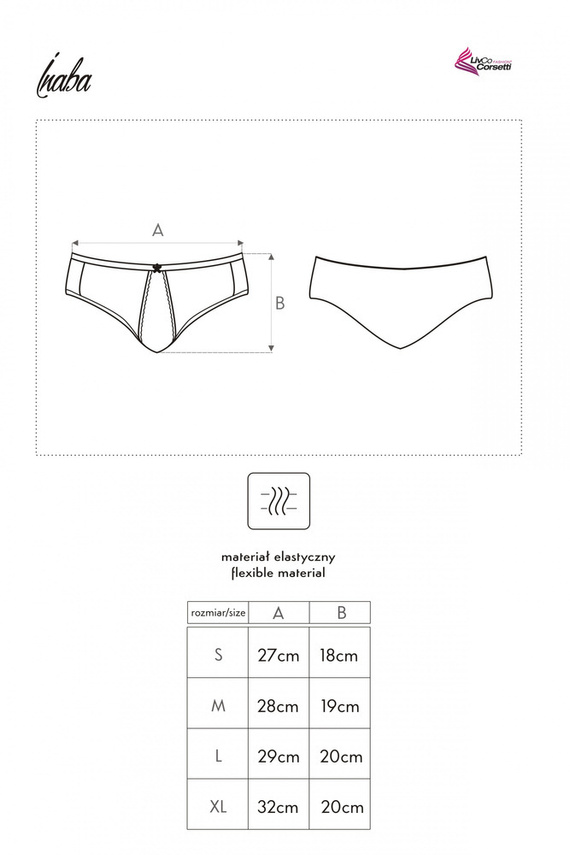 Inaba White LC 6055 Figi damskie LivCo Corsetti Fashion - biały