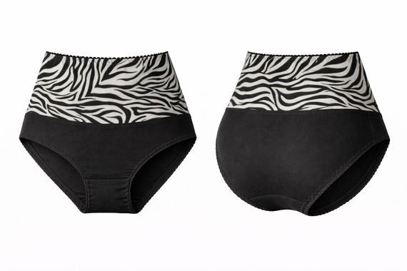 Mitex IGA WILD chiloți modelatori talie înaltă pentru netezirea abdomenului wild black 