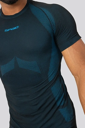 Alpha Bluzka termoaktywna męska krótki rękaw Spaio black