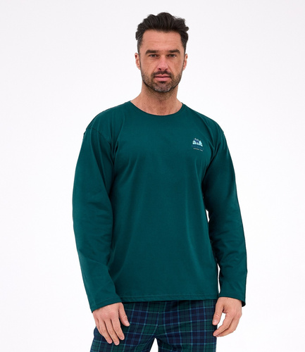 Pijamale bărbați 124/307 Denali 3 Cornette verde - bumbac, mâneci lungi