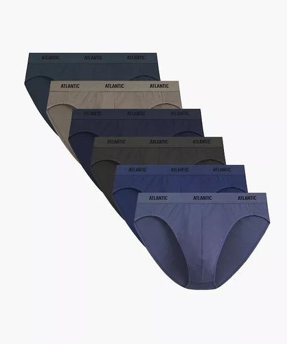 Chiloți bărbați Atlantic 6SMP-004 A6 multicolor – set 6 bucăți, 95% bumbac, croială sport