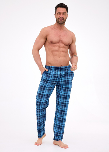 691/62 Pantaloni de pijama bărbați Cornette - lungi, în carouri, din bumbac