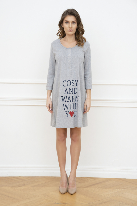 Cămașă Balm pentru sarcină și alăptare. mâneci 3/4 Italia Fashion - melange