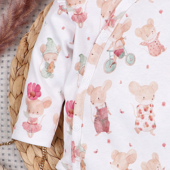 Body Nini Little Mouse 100% cotone biologico, prodotto in Polonia