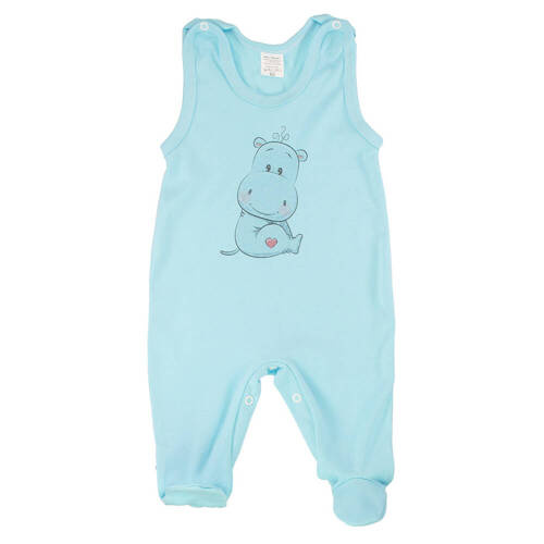 Salopete pentru bebelusi vesele Hippo Martex, albastre