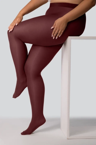 Colanți Elizabeth Queen Size 70 den vin roșu – netezi, mați, colorați, confortabili